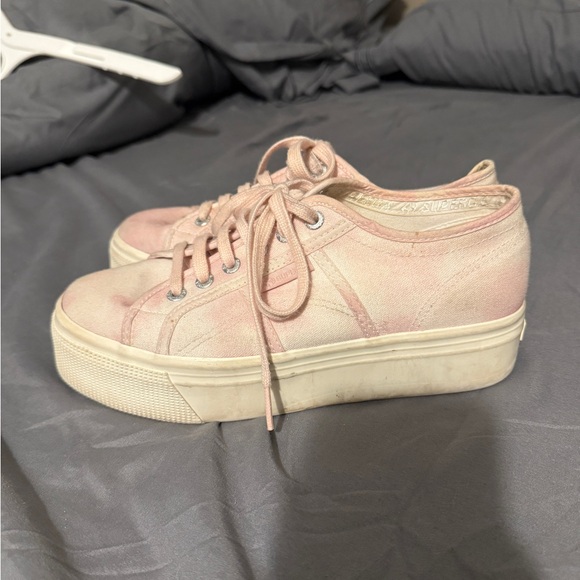 Women's Pink superga Platform Sneakers - Picture 1 of 6